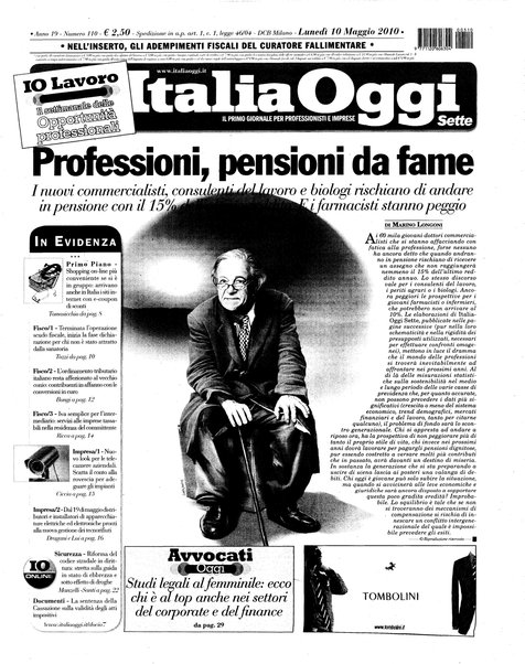 Italia oggi : quotidiano di economia finanza e politica